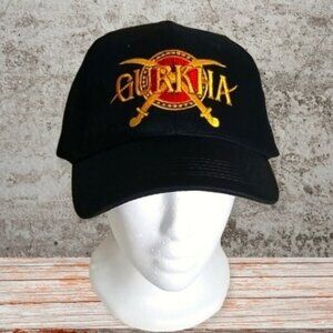 Gurkha Cigar Baseball Hat OSFM Clothe & Clip Strap Black